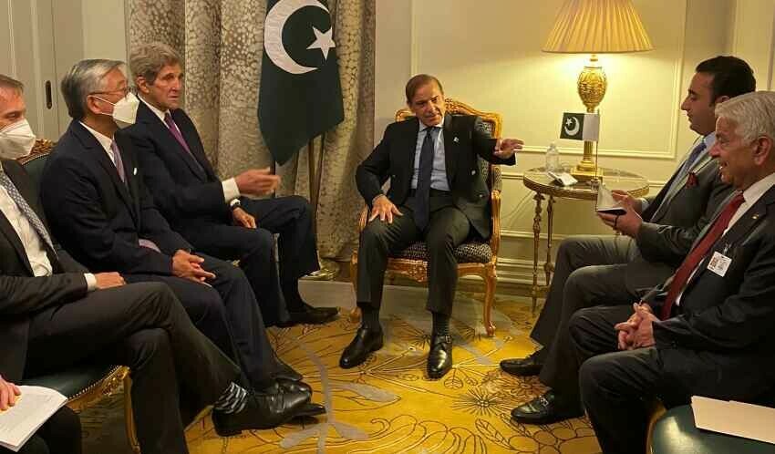 Envoy on Climate change John Kerry calls on PM Shehbaz at the side lines of UNGA.