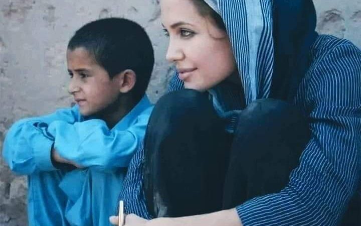 Angelina Jolie in Pakistan.