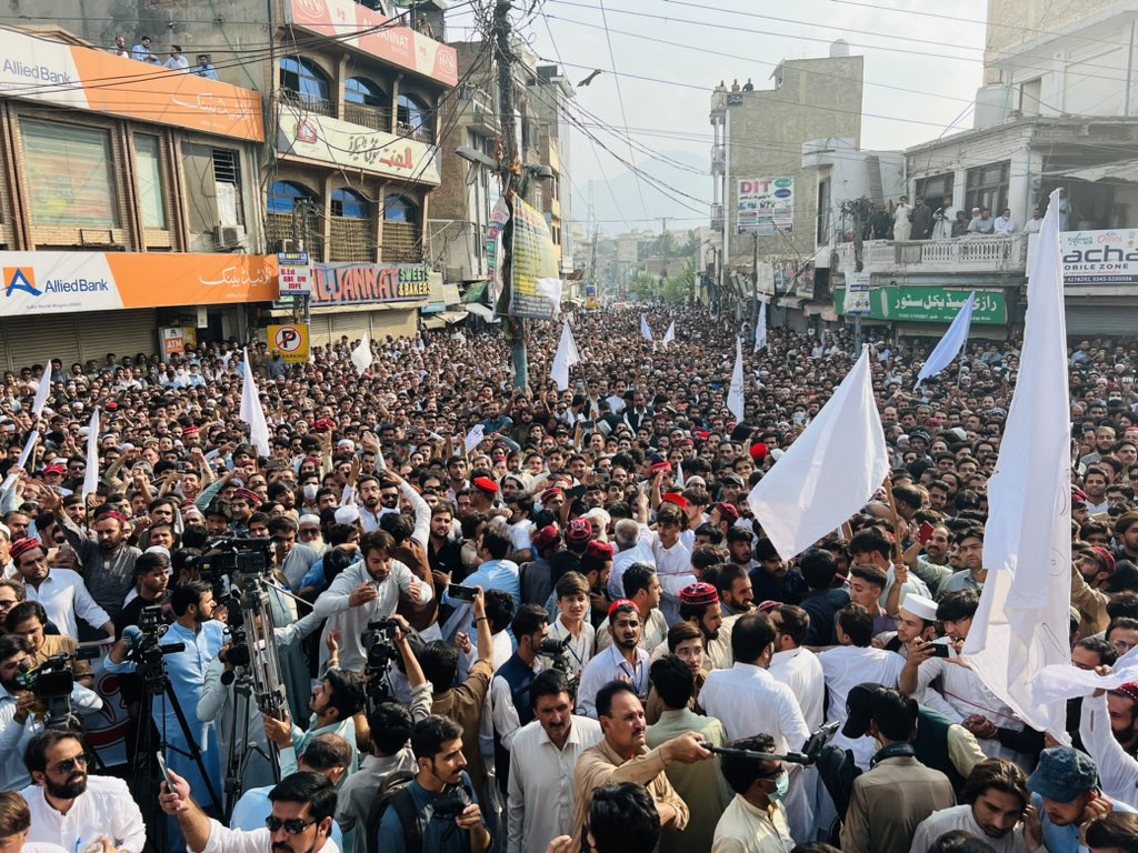 Two major protest demonstrations erupt in Swat against militancy.