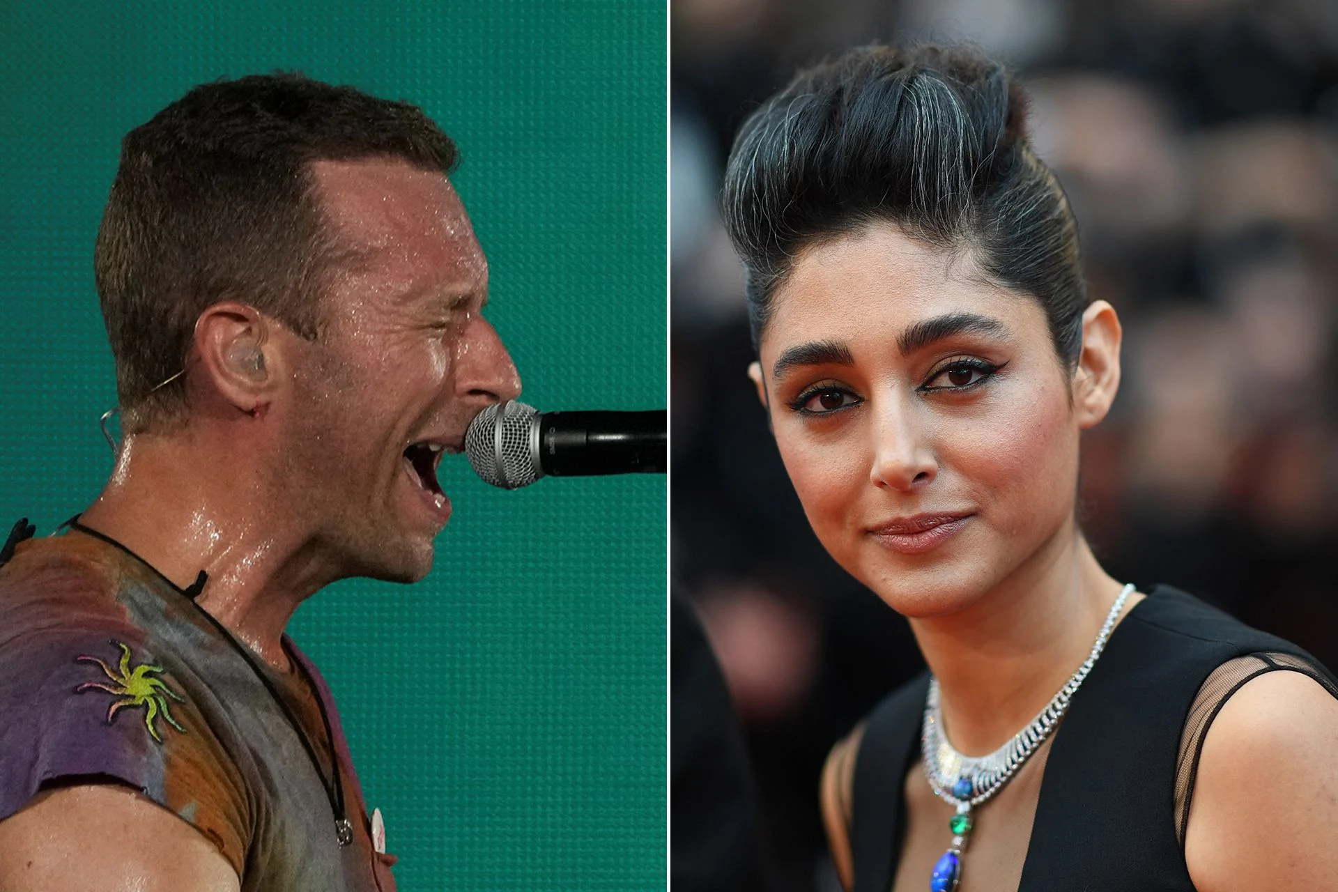 Coldplay and Iranian actress Golshifteh Farahani performs 