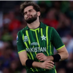 Pakistan's pacer Shaheen Shah Afridi reacts during a match. — ICC/File