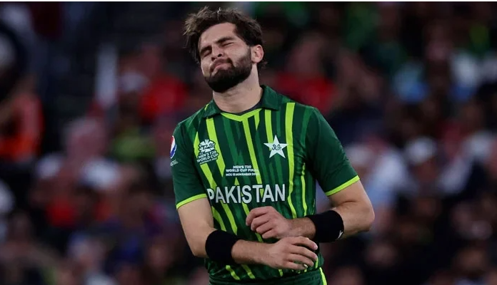 Pakistan's pacer Shaheen Shah Afridi reacts during a match. — ICC/File